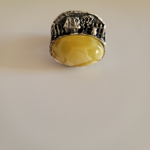 OOAK Beautiful Baltic Amber Ring - Picture 2 of 4